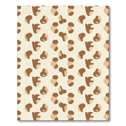 Warm Brown Spots Animal Print Rug