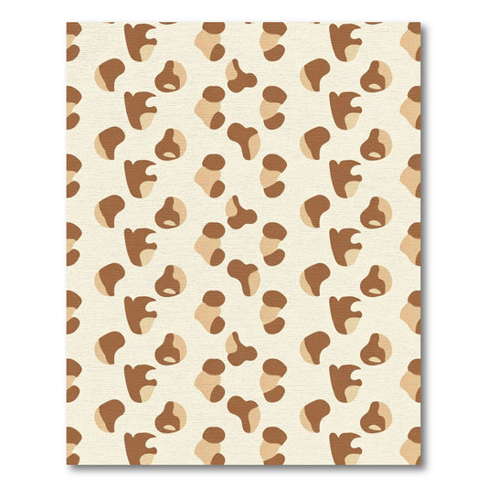 Warm Brown Spots Animal Print Rug