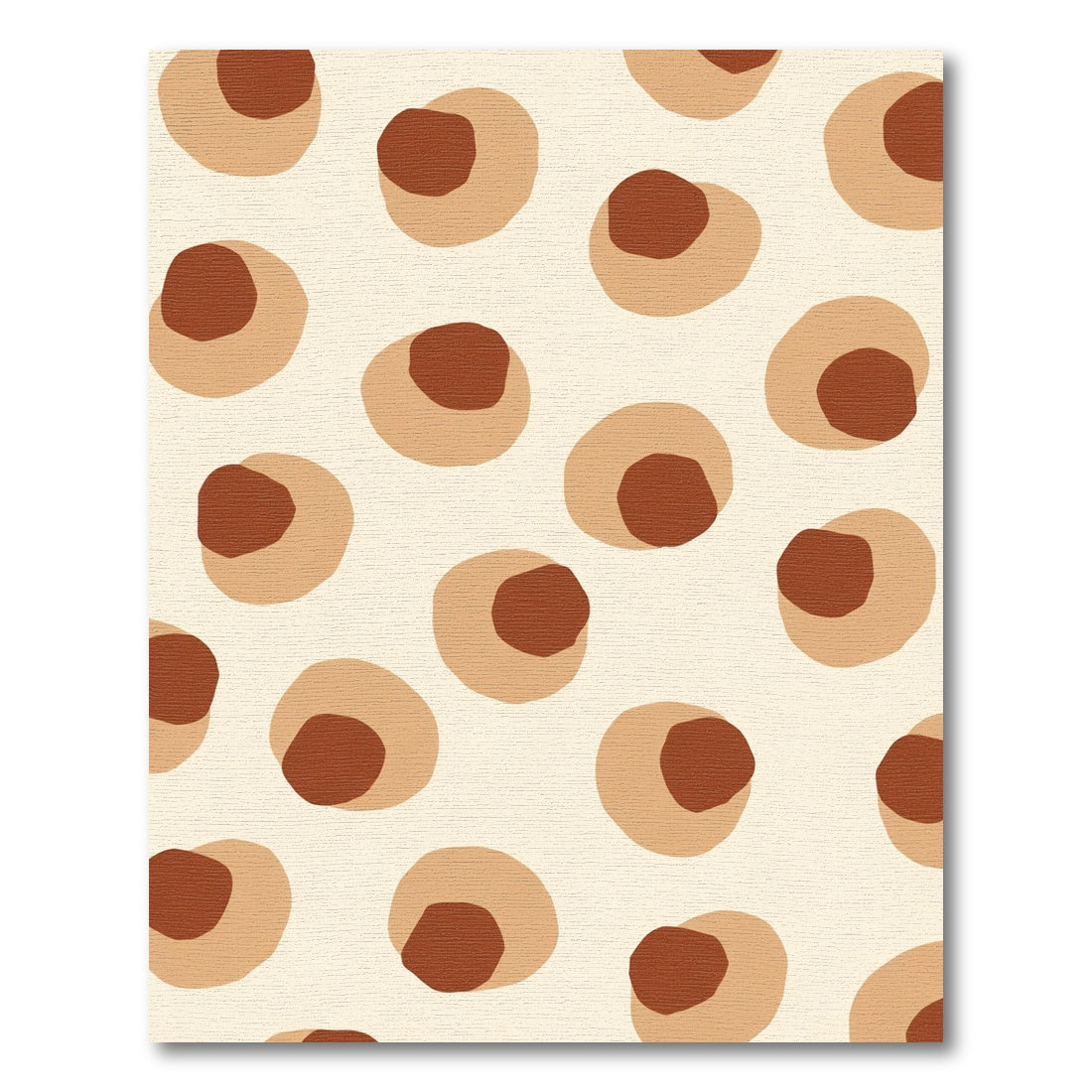 Terracotta Abstract Organic Circles Rug