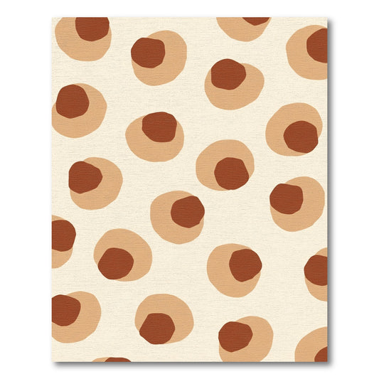 Terracotta Abstract Organic Circles Rug
