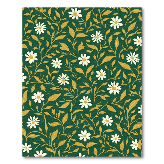 Emerald Green Daisy Vine Rug