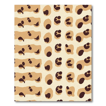 Tan Leopard Spots Over Cream Rug