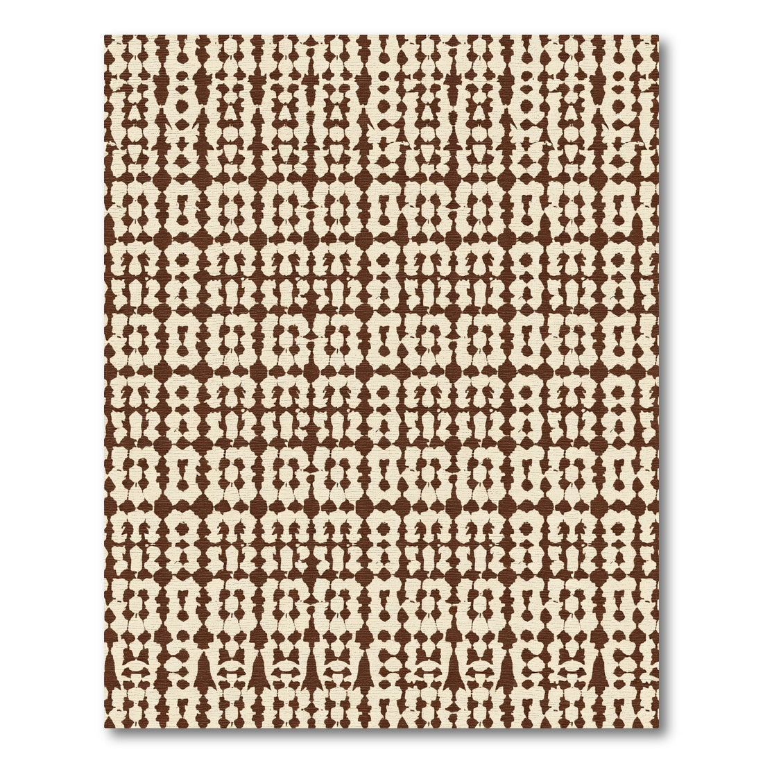 Rustic Tie Dye Diamond Pattern Rug
