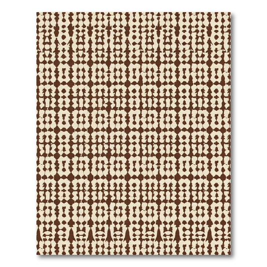 Rustic Tie Dye Diamond Pattern Rug