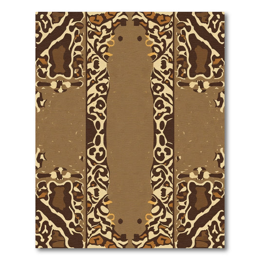 Earthy Tan Leopard Arch Rug