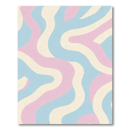 Pastel Swirl Abstract Wave Rug