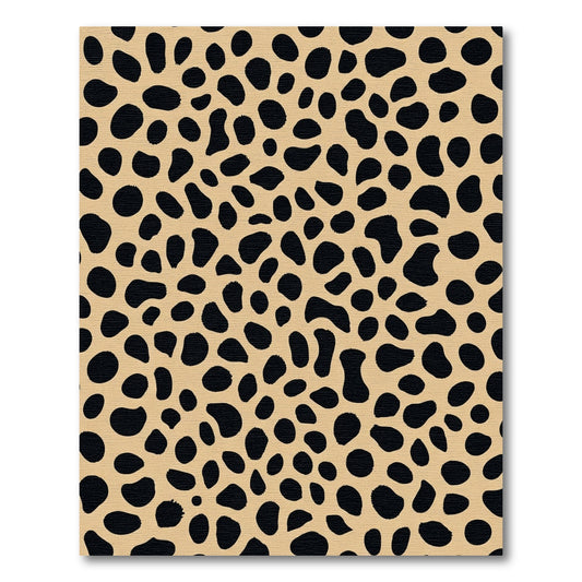 Tan Black Animal Spot Cover Rug