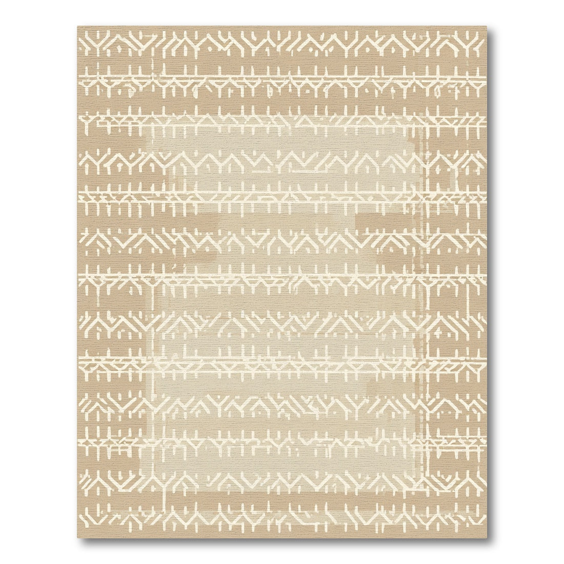 Earthy Tone Geometric Stripe Rug