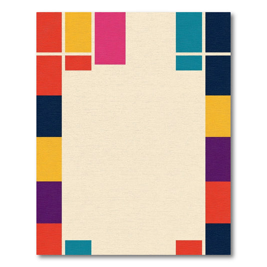 Bold Color Block Geometric Rug