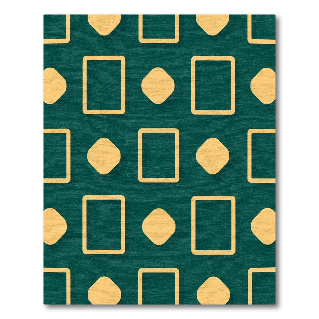 Teal Amber Geometric Overlay Rug