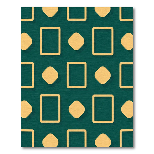 Teal Amber Geometric Overlay Rug