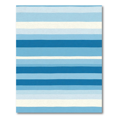 Minimalist Blue Gradient Stripe Rug