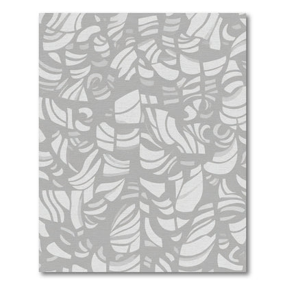 Abstract Gray Curving Lines Rug