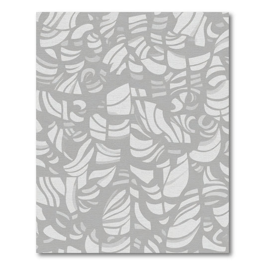 Abstract Gray Curving Lines Rug