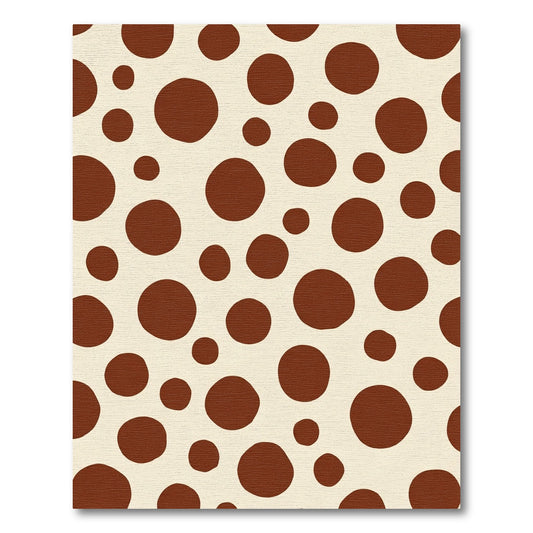 Creamy Brown Speckled Polka Dot Rug