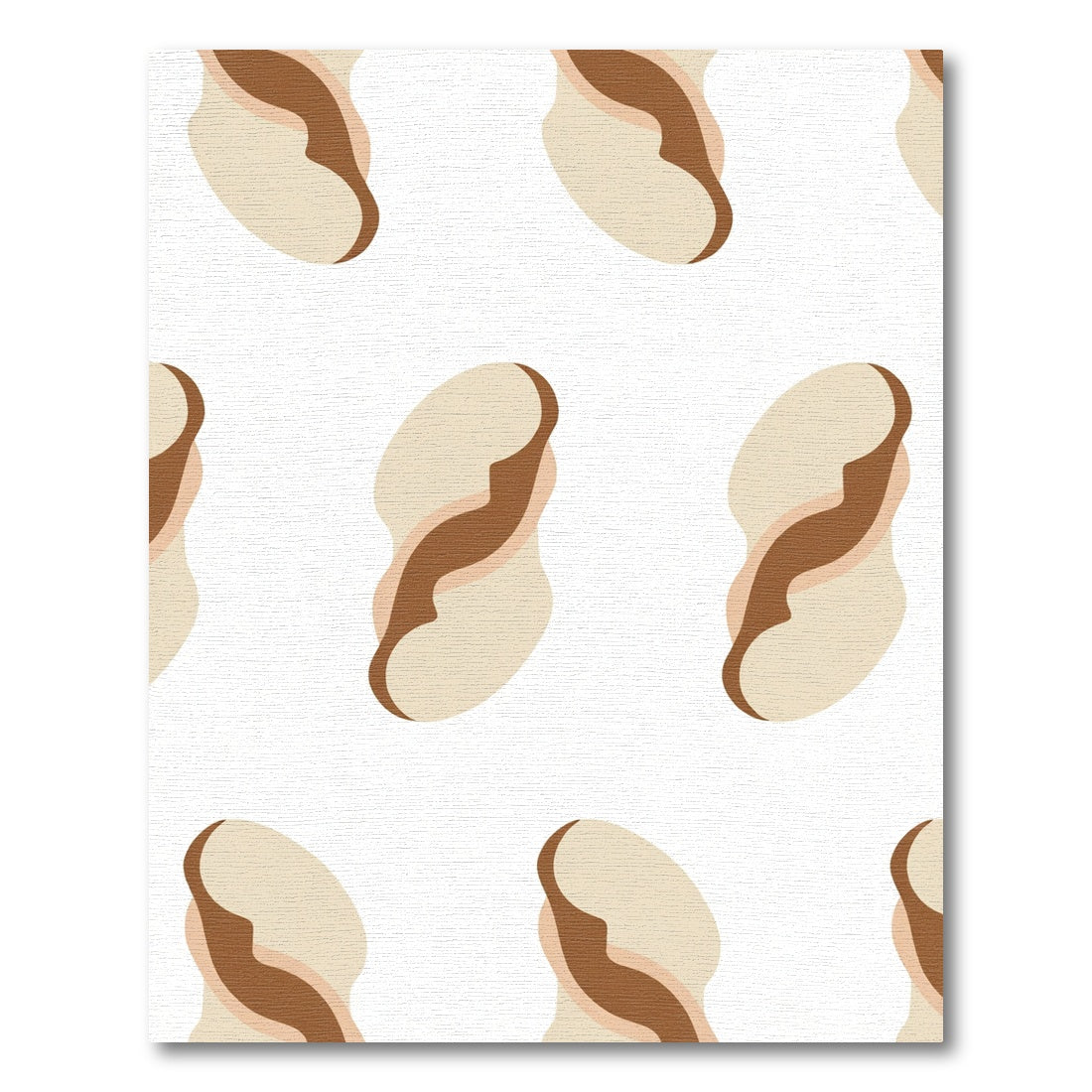 Beige Abstract Organic Curved Forms Rug