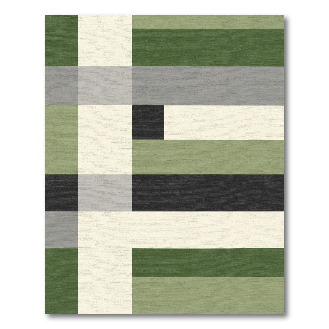Earthy Geometric Bold Block Rug