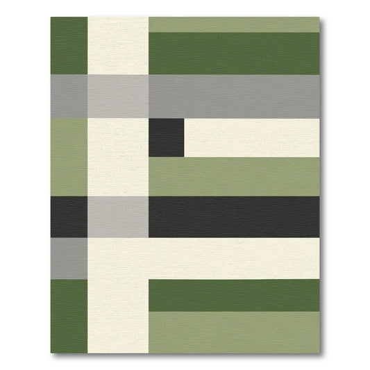 Earthy Geometric Bold Block Rug