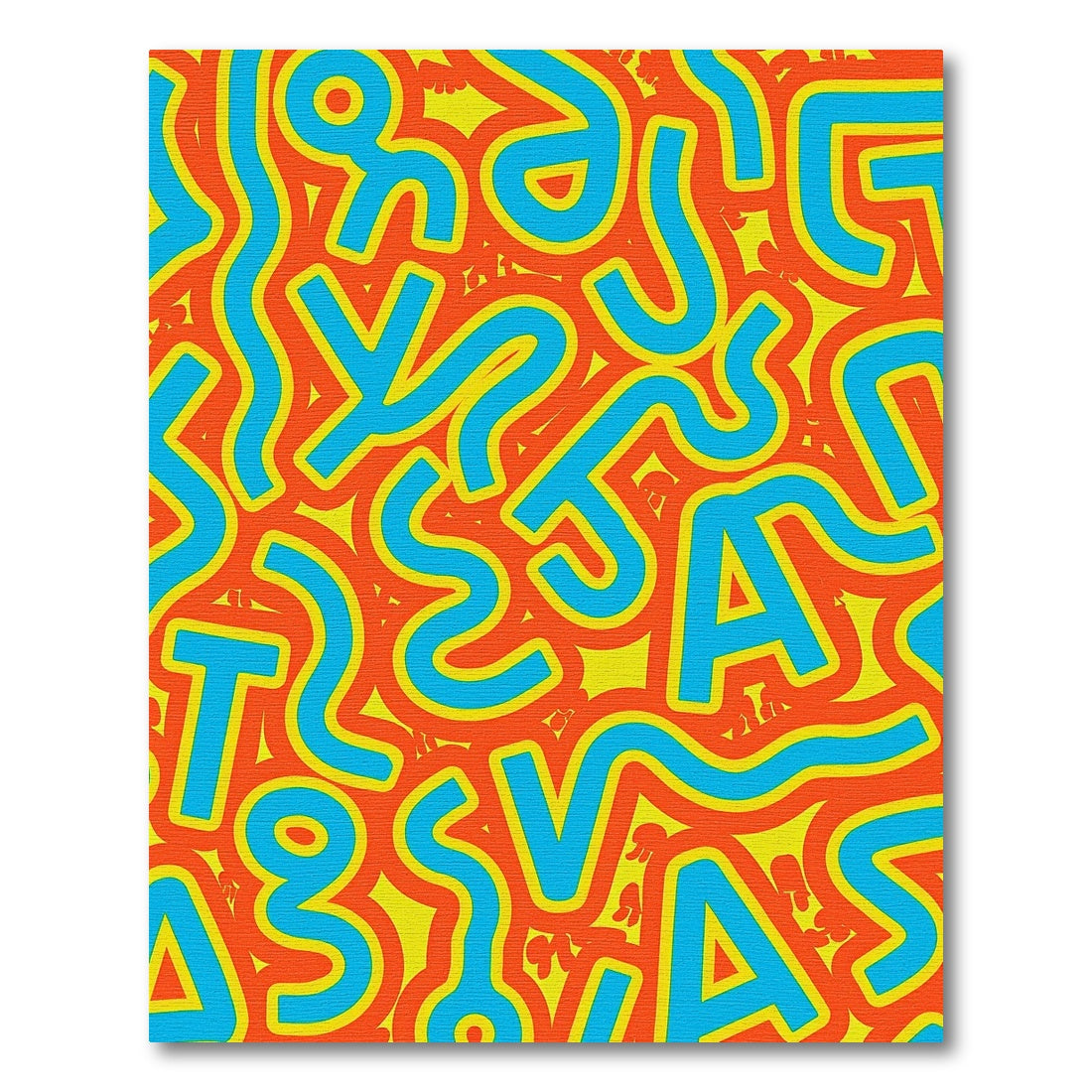 Bold Blue Geometric Abstract Playfulness Rug