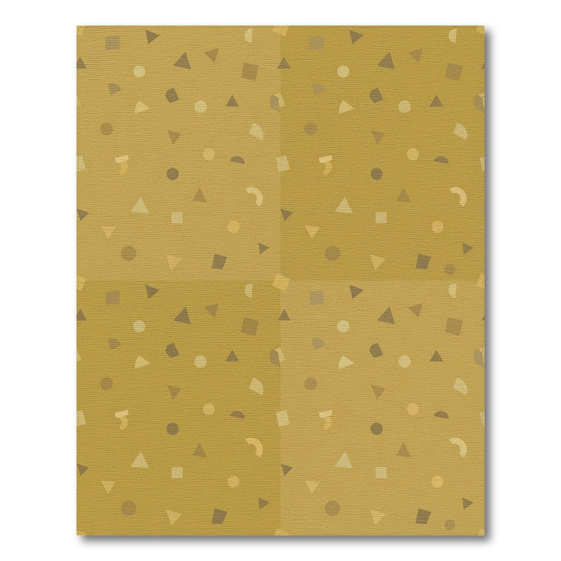 Warm Tan Triangle Dot Geometric Rug