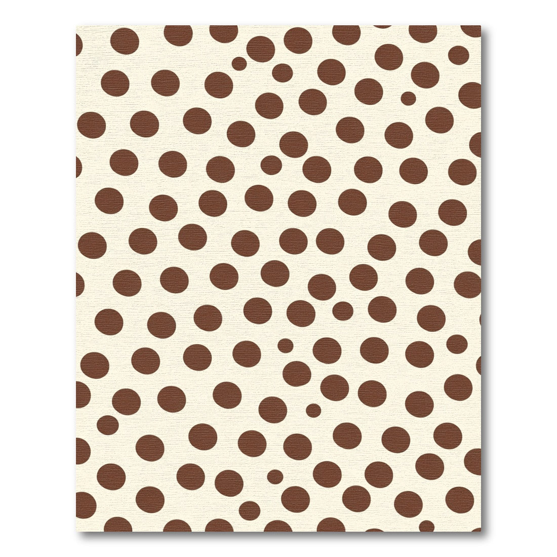 Brown Circles On Cream Background Rug