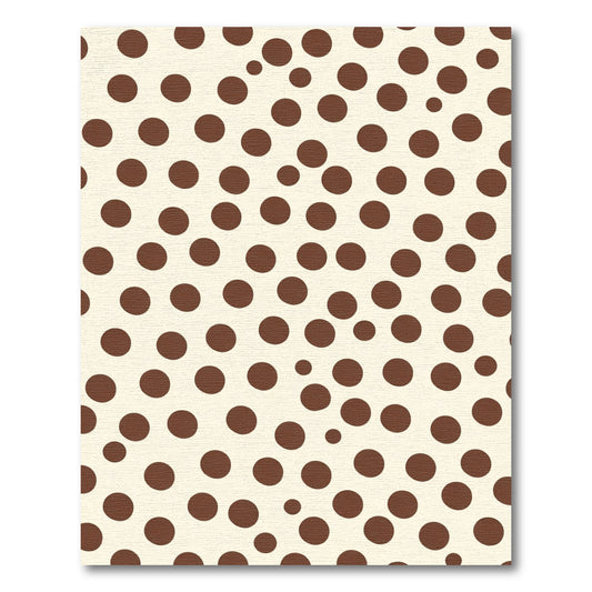 Brown Circles On Cream Background Rug