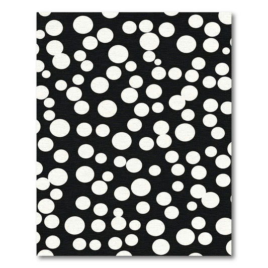 Black White Polka Dot Scatter Rug