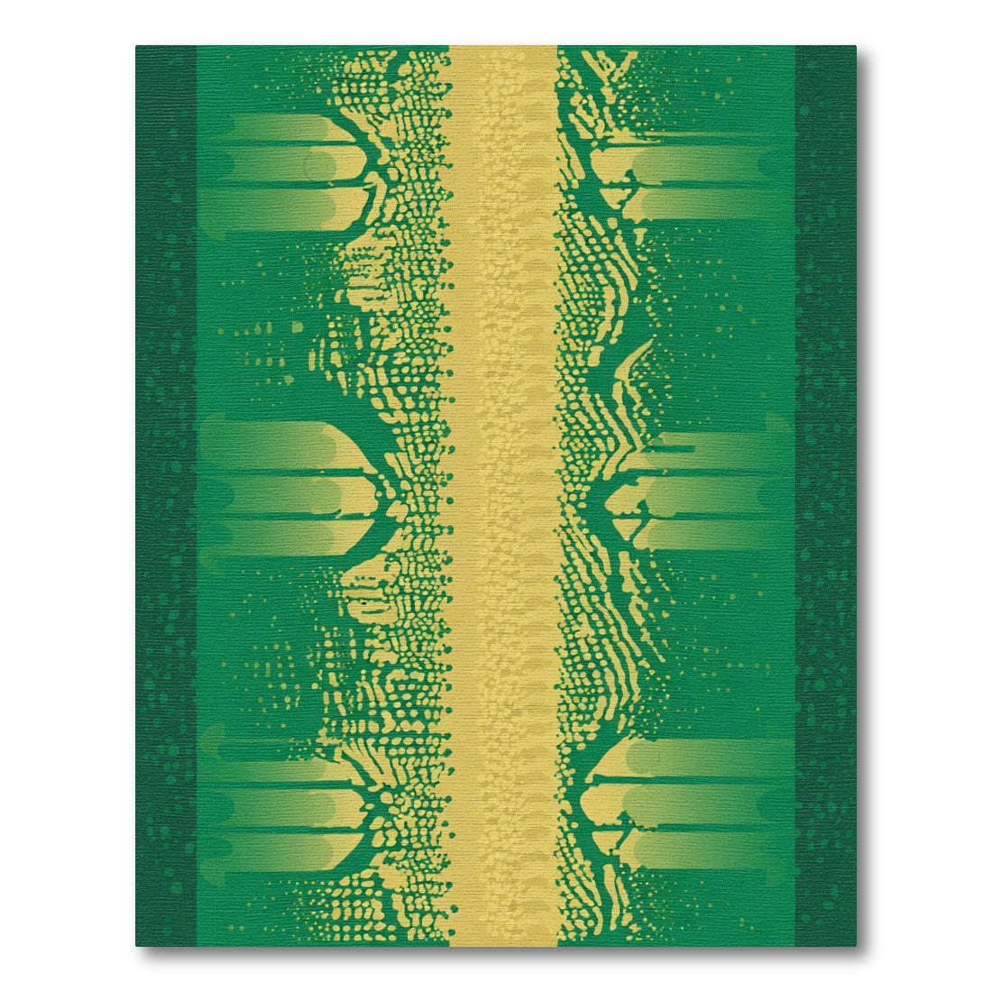 Emerald Gold Organic Stripes Rug