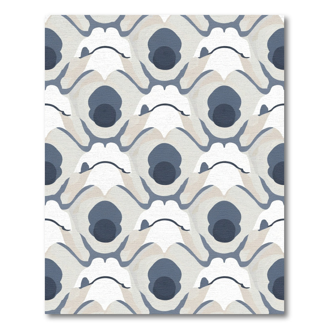 Abstract Blue White Arch Swirl Rug
