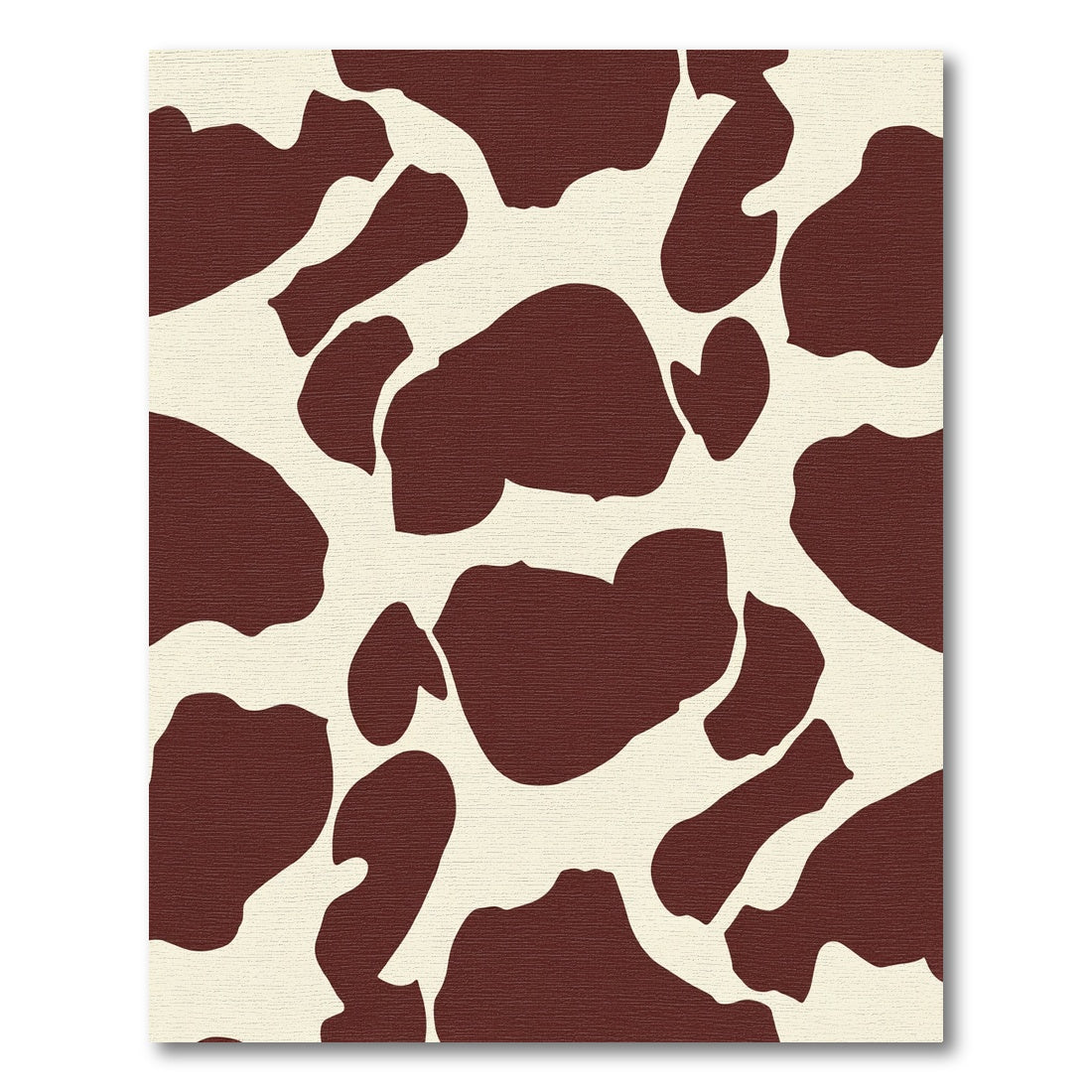 Brown White Spotted Organic Shape Rug
