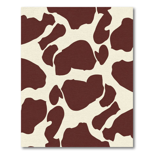Brown White Spotted Organic Shape Rug