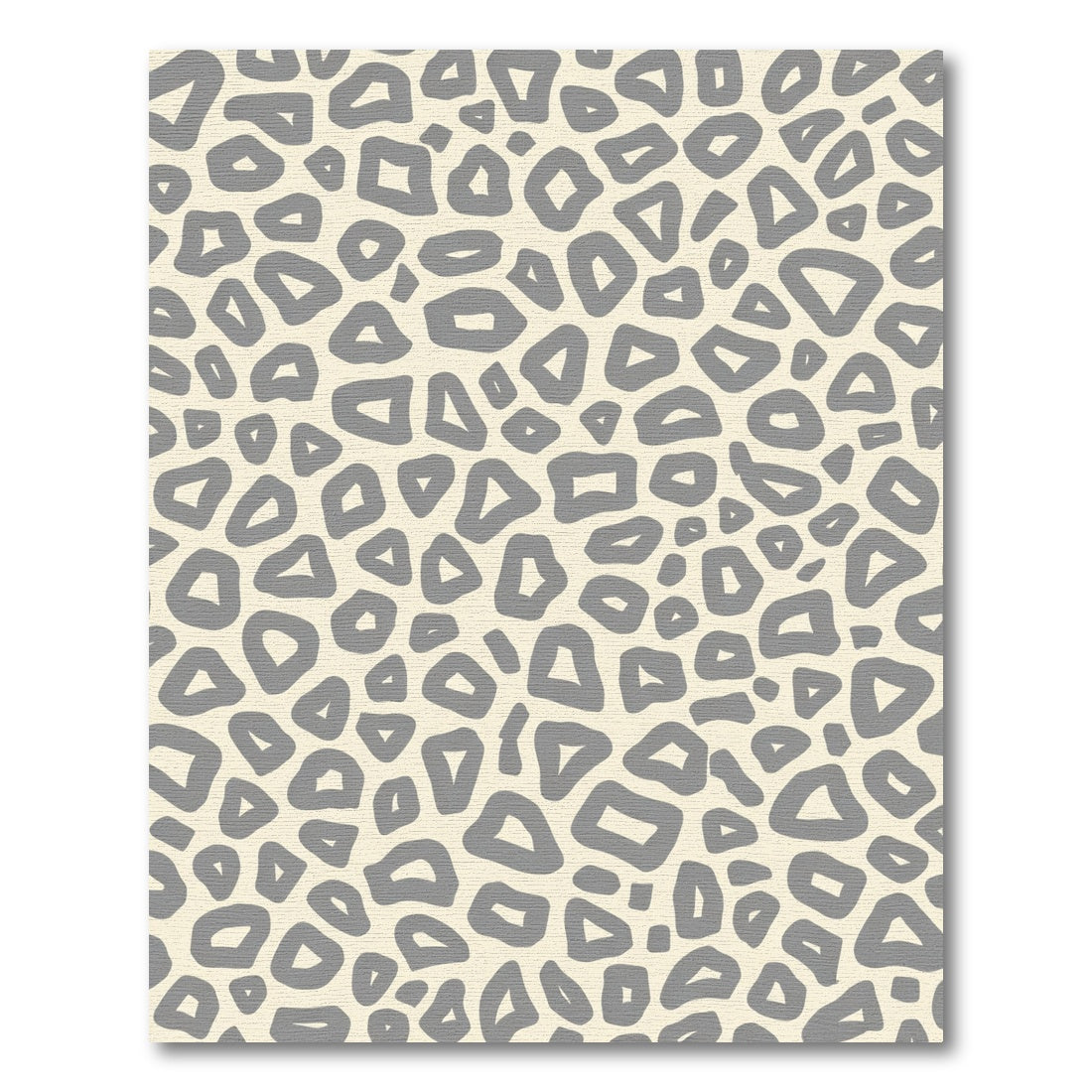 Neutral Gray Animal Spots Rug