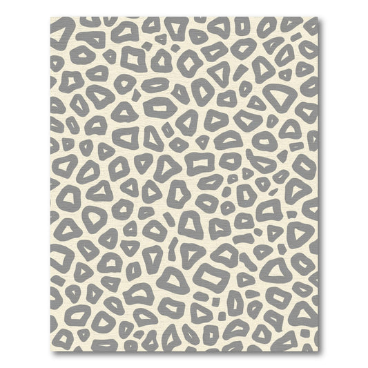 Neutral Gray Animal Spots Rug