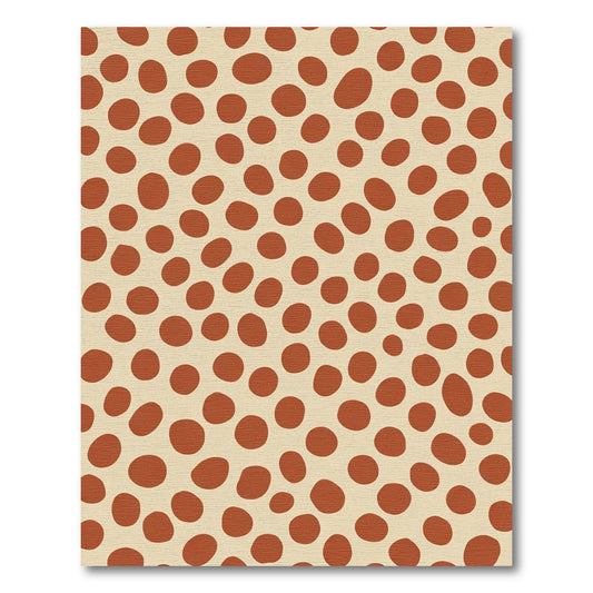 Terracotta Irregular Dot Arrangement Rug