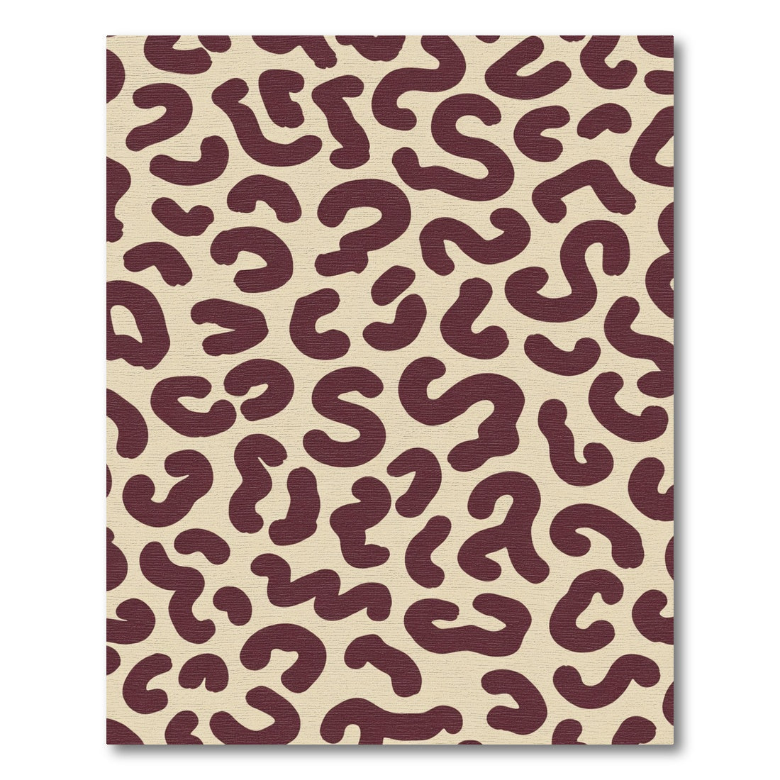 Burgundy Spots Modern Contemporary Rug