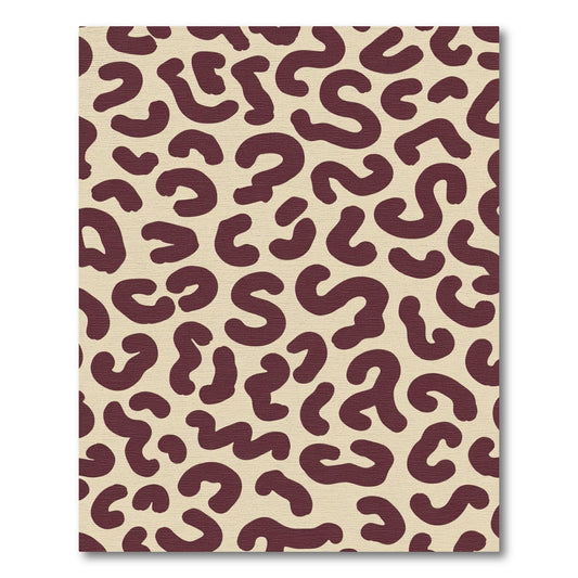 Burgundy Spots Modern Contemporary Rug