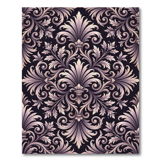 Ornate Paisley Black Light Floral Rug