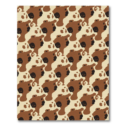 Terra Cotta Brown Abstract Spots Rug