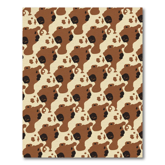 Terra Cotta Brown Abstract Spots Rug
