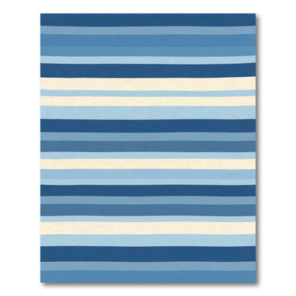 Aqua Marine Gradient Stripe Rug