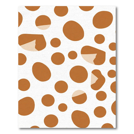 Warm Ochre Scattered Circles Rug