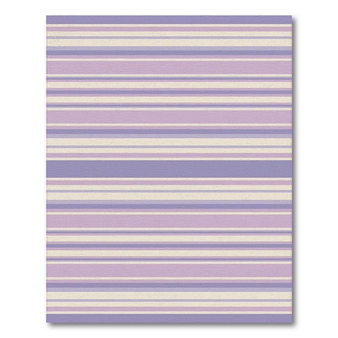 Soft Lavender Beige Striped Rug