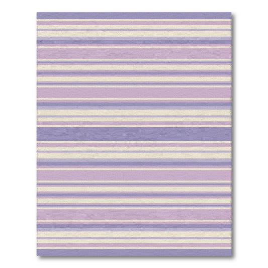 Soft Lavender Beige Striped Rug