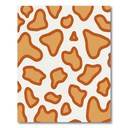 Orange Spotty Organic Shapes Rug