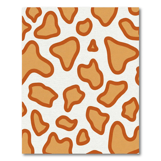 Orange Spotty Organic Shapes Rug
