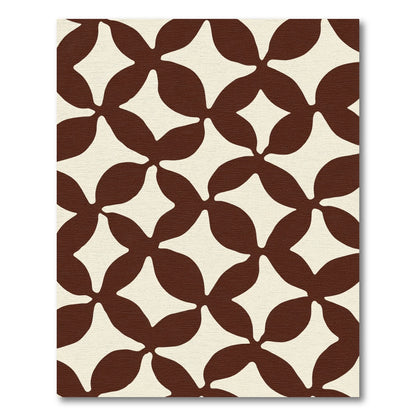 Cream and Chocolate Deco Links Rug