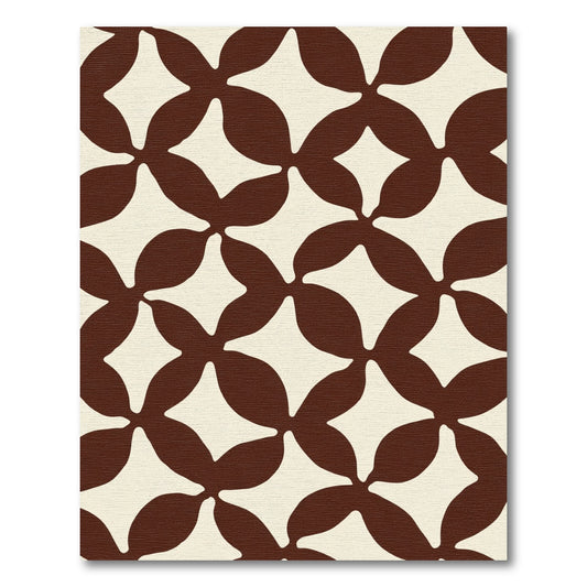 Cream and Chocolate Deco Links Rug