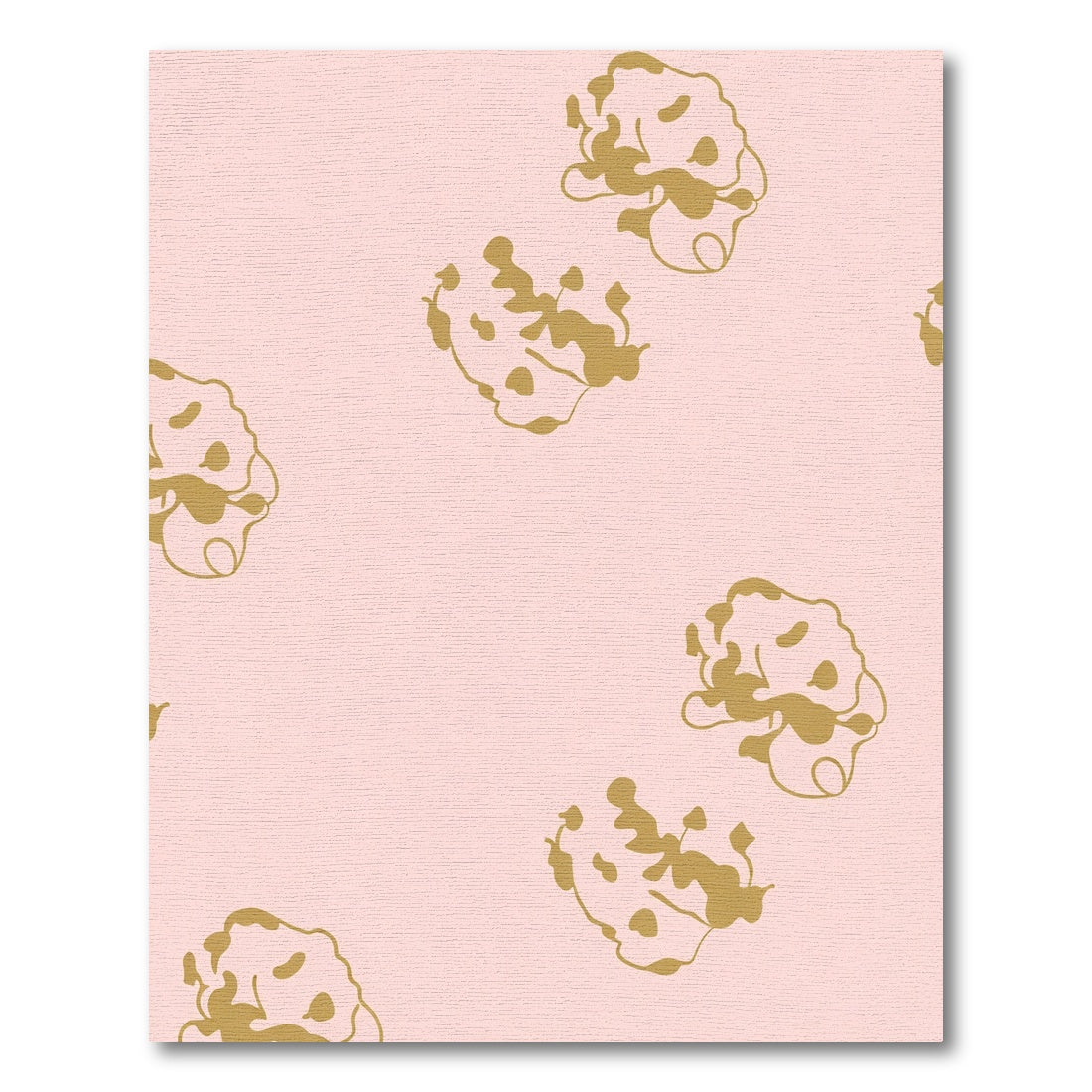 Golden Abstract Splatter Blush Rug