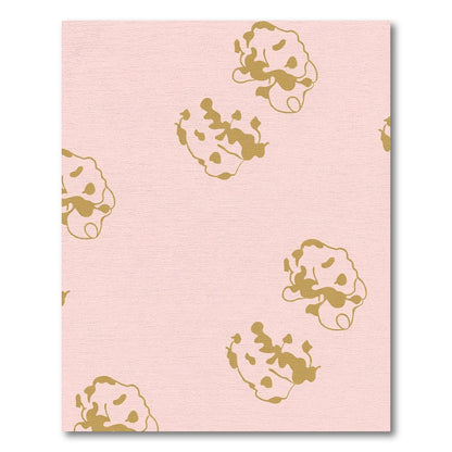 Golden Abstract Splatter Blush Rug