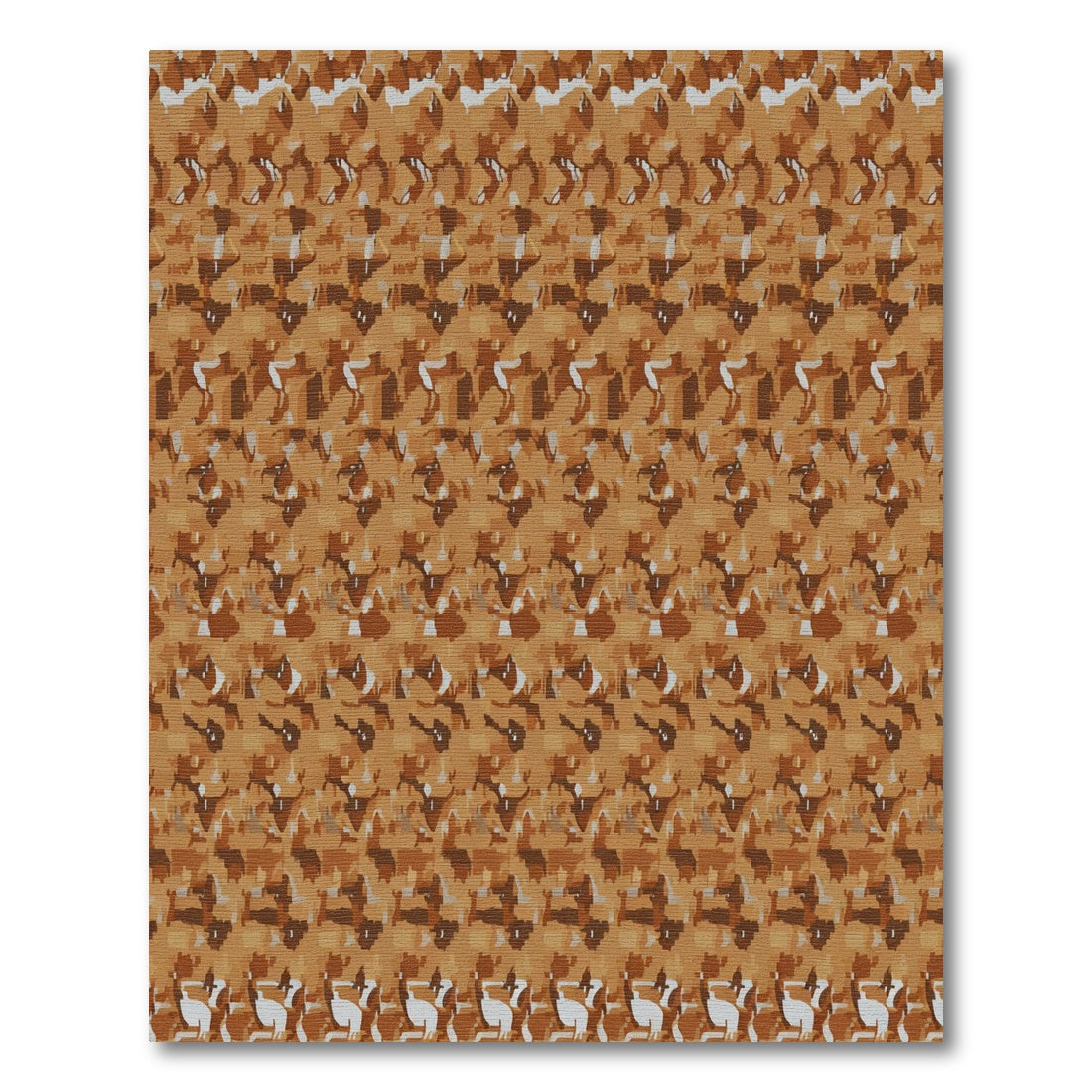 Earthy Camouflage Abstract Art Rug